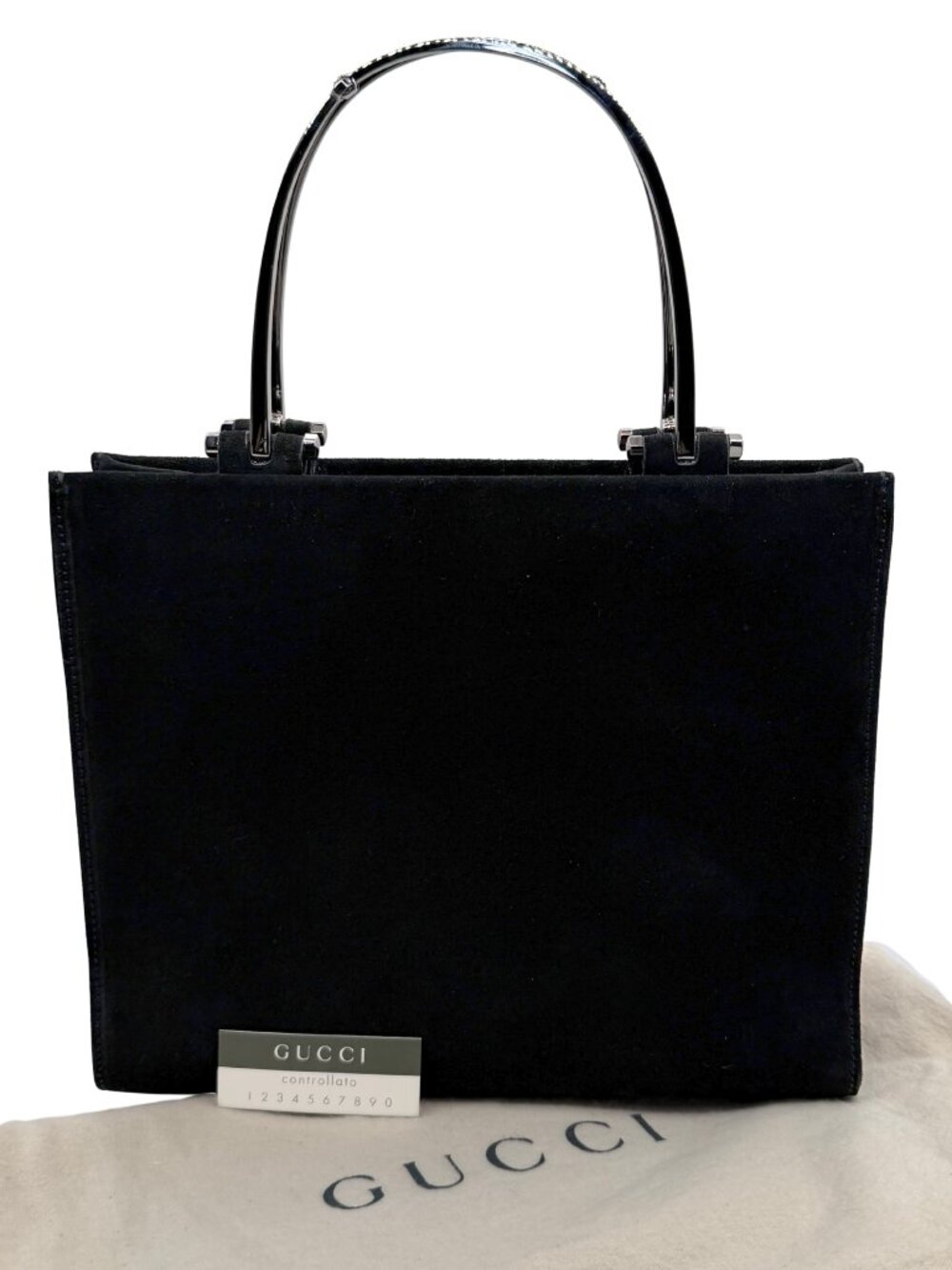 Vintage GUCCI Tom Ford Era Suede Horsebit Tote